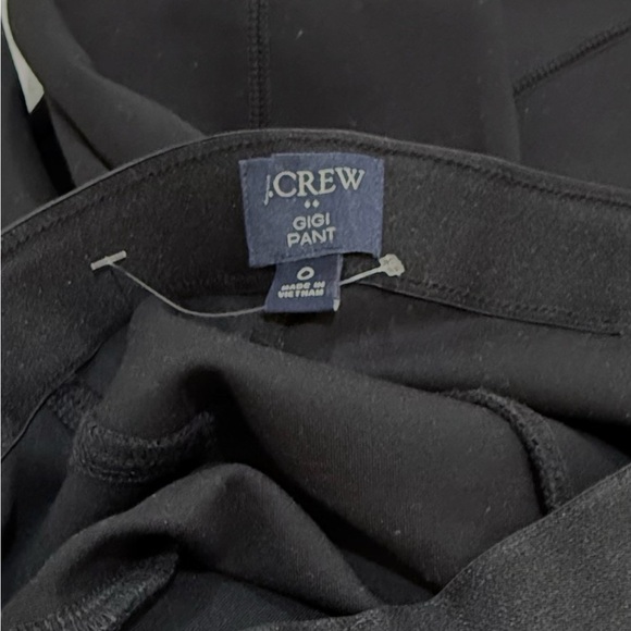 J. Crew Factory Gigi Pants Side Zip Closure Ponte H4101 Black sz 0 NWOT - Picture 5 of 6